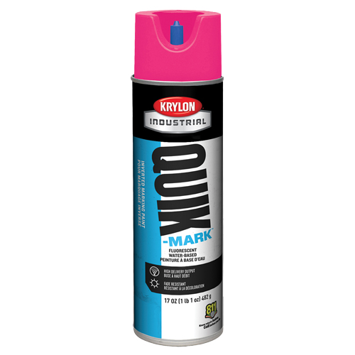 Peinture de marquage industrielle invers&eacute;e &agrave; base d'eau Quik-Mark, 17 oz, Canette a&eacute;rosol Sidevic Inc.