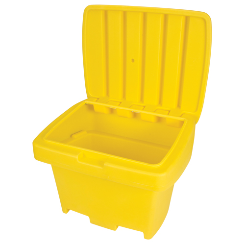 Contenant de rangement robuste pour l'ext&eacute;rieure pour sel et sable, 30" x 24" x 24", 5,5 pi³, Jaune Sidevic Inc.