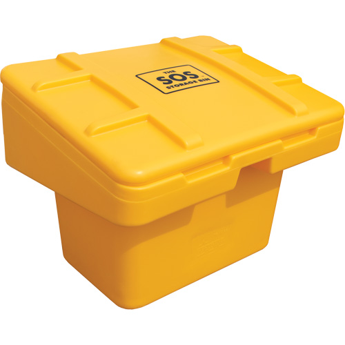 Salt Sand Container SOS, With Hasp, 30" x 24" x 24", 5.5 cu. Ft., Yellow Sidevic Inc.