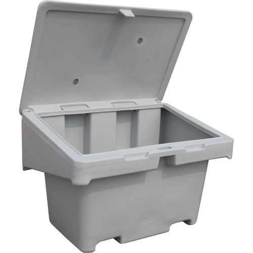 Contenants pour sel & sable SOS, Avec Moraillon, 42" x 29" x 30", 11 pi³, Gris Sidevic Inc.