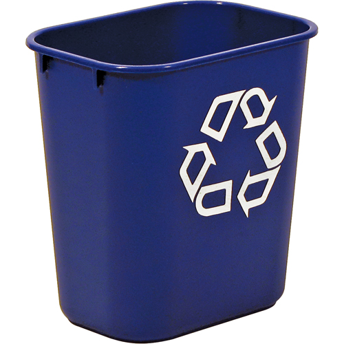 Recycling Container , Deskside, Plastic, 13-5/8 US Qt. Sidevic Inc.