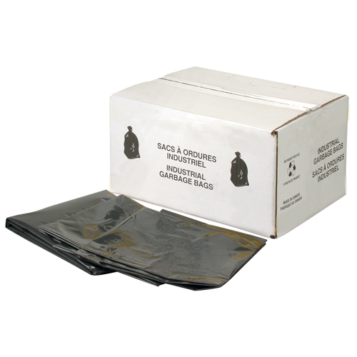Heavy-Duty Garbage Bags, 4X Strong, 35" W x 50" L, 6 mils, Black Sidevic Inc.