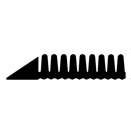 Mat-A-Dor Mat, Rubber, Scraper Type, Finger Tip Style Pattern, 3' x 6', Black Sidevic Inc.