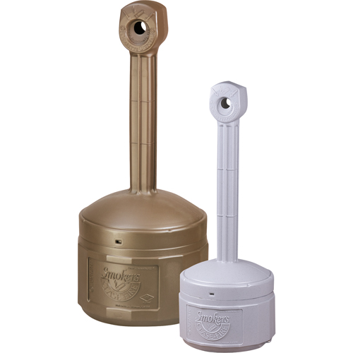 Smokers Cease-Fire&reg; Cigarette Butt Receptacle, Free-Standing, Plastic, 4 US gal. Capacity, 38-1/2" Height Sidevic Inc.
