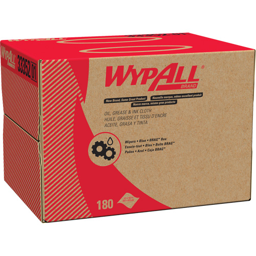 Chiffons WypAll pour l'huile, la graisse et l'encre, Sp&eacute;cialis&eacute;, 16-4/5" lo x 12" la Sidevic Inc.