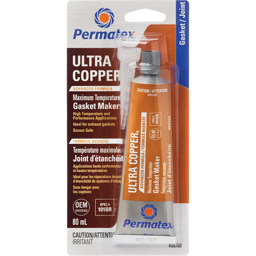 Ultra Copper&reg; Gasket Maker, 80 ml, Tube, Copper Sidevic Inc.