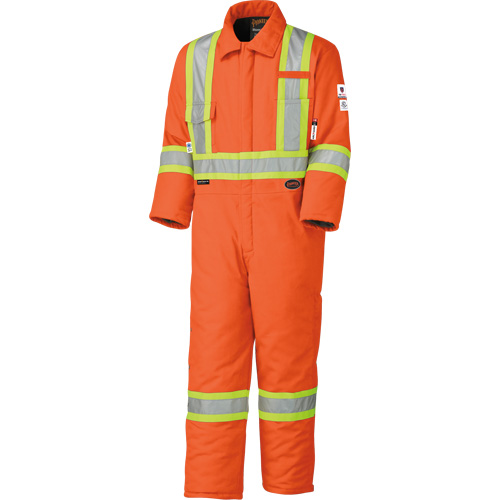 5532A Combinaison de s&eacute;curit&eacute; &agrave; haute visibilit&eacute; ignifuge et anti-arcs &eacute;lectriques, Taille 2T-Grand, Orange haute visibilit&eacute;, 58 cal/cm² Sidevic Inc.