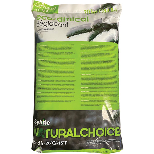 Natural Choice Ice Melters, Bag, 44 lbs.(20 kg), -26°C (-14.8°F) Melting Point Sidevic Inc.