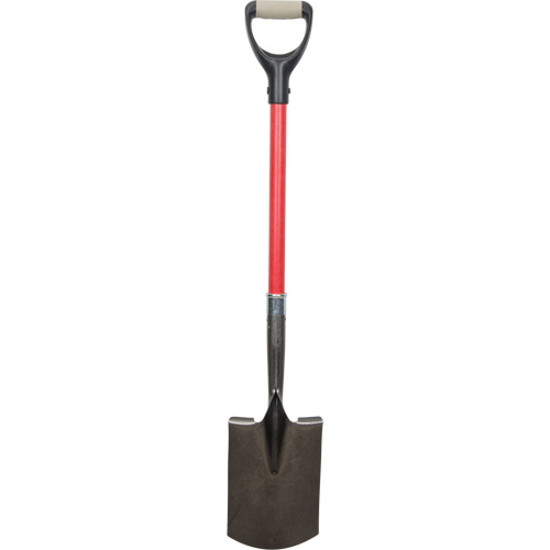 Heavy-Duty Shovels, Fibreglass, Carbon Steel Blade, D-Grip Handle, 30-1/2" Long Sidevic Inc.