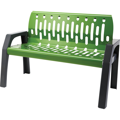 Stream Benches, Steel, 48" L x 48" W x 34" H, Green Sidevic Inc.