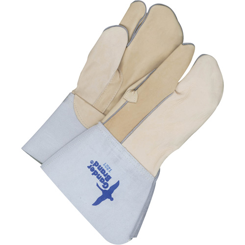 Gants &agrave; trois doigts en cuir, Cuir fleur de vache, Taille 11 Sidevic Inc.