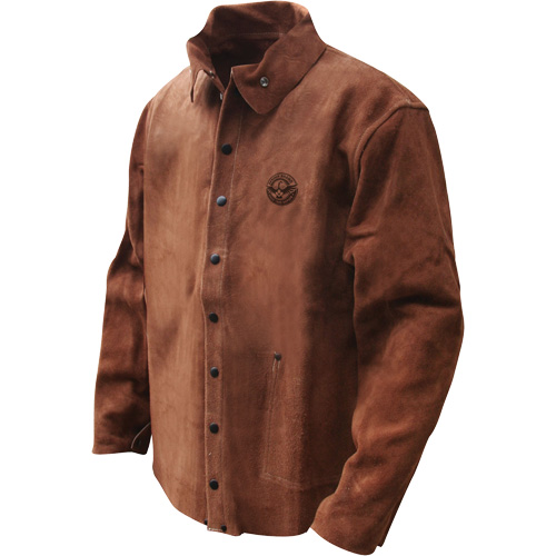 Gander Brand Split Cowhide Welding Jacket, Leather, Medium, Brown Sidevic Inc.