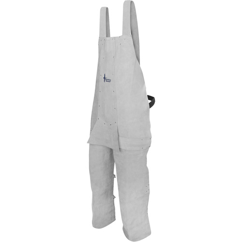 Tablier de soudage en cuir, Salopette &agrave; jambes fendues, Gris perle Sidevic Inc.