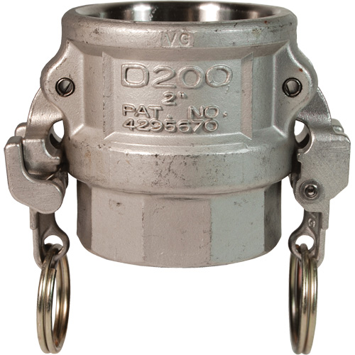 Coupleur &agrave; came et cannelure EZ Boss-Lock, Acier inoxydable, Type D, 1", NPT femelle, 250 PSI Sidevic Inc.