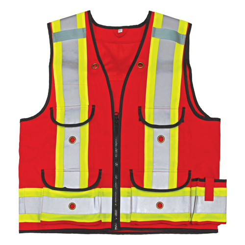 Veste de s&eacute;curit&eacute; pour apenteur All-Trades 1000D, Rouge, Grand, Polyester Sidevic Inc.