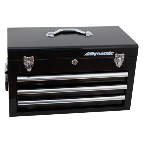 Hand Tool Box with Drawers, 10" D x 20" W x 12" H, Black Sidevic Inc.
