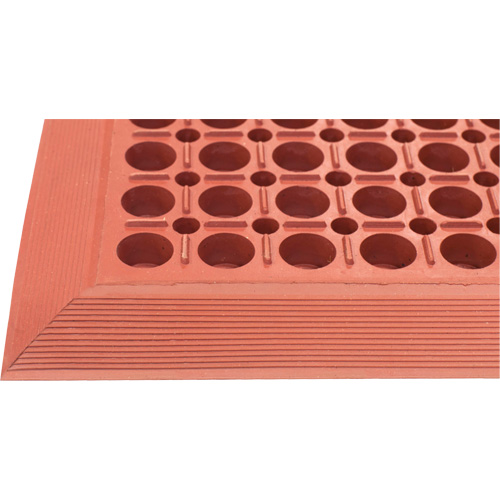 Tapis de s&eacute;rie Competitor, &agrave; fentes, 3' x 5' x 7/8", Orange, Caoutchouc naturel Sidevic Inc.