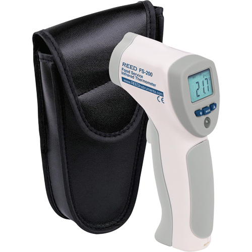 Food Service Infrared Thermometer, -4°- 392° F ( -20° - 200° C )/-58°- 4° F ( -50° - -20° C ), 8:1, Fixed Emmissivity Sidevic Inc.