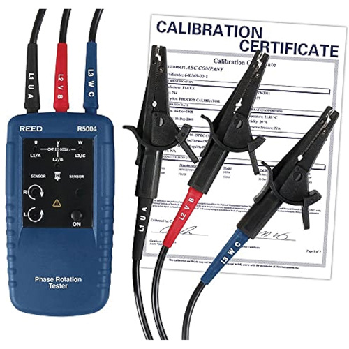 Phase and Motor Rotation Tester with Calibration Certificate Sidevic Inc.