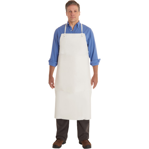 Tablier en PVC AlphaTec 56-101, PVC/Vinyle, Blanc, 33" la x 44" lo Sidevic Inc.