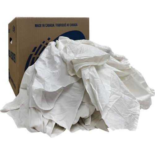 Boîte de chiffons d'essuyage, Blanc, 10 lb Sidevic Inc.