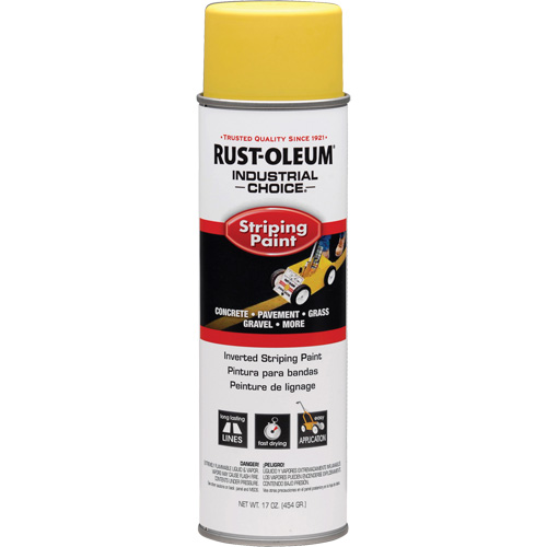 Industrial Choice&reg; S1600 System Inverted Striping Spray Paint, Yellow, 18 oz., Aerosol Can Sidevic Inc.