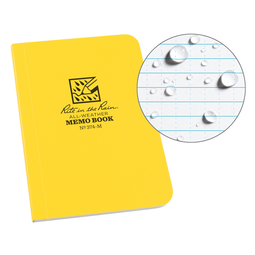 Livre m&eacute;mo, Couverture souple, Jaune, 112 Pages, 3-1/2" , 5"  Sidevic Inc.