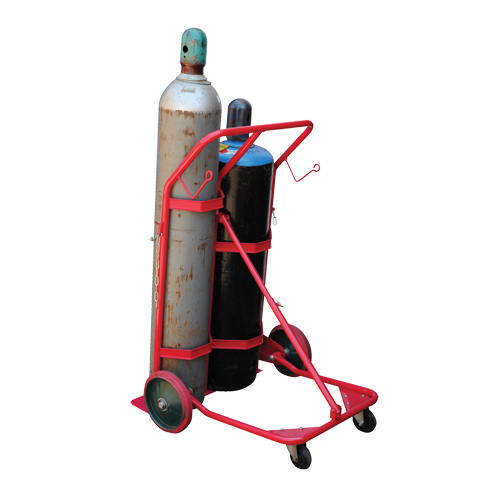 Cylinder Cart, Mold-on Rubber Wheels, 25-1/2"W x 7"L Base, 350 lbs. Sidevic Inc.