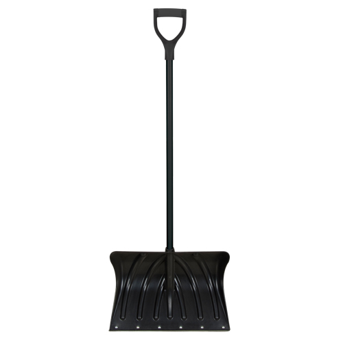Poly Snow Shovel with Steel Wear Strip, Polypropylene Blade, 19-3/4" Wide, D-Grip Handle, Wearstrip Included Sidevic Inc.