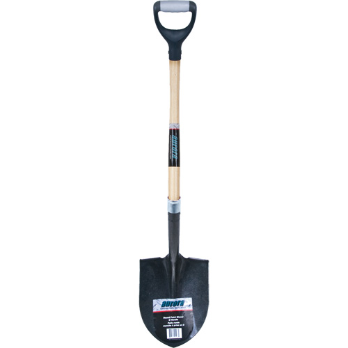 Heavy-Duty Round Point Shovel, Carbon Steel Blade, Hardwood, D-Grip Handle Sidevic Inc.