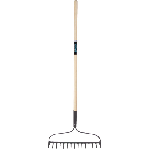 Heavy-Duty Bow Rake, Wood Handle, 58" L, 15" Blade, 15 Tines Sidevic Inc.