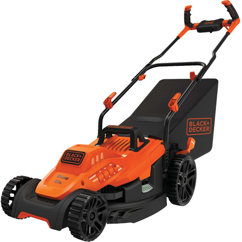 Lawn Mower with Comfort Grip Handle, Push Walk-Behind, Electric, 15" Cutting Width Sidevic Inc.