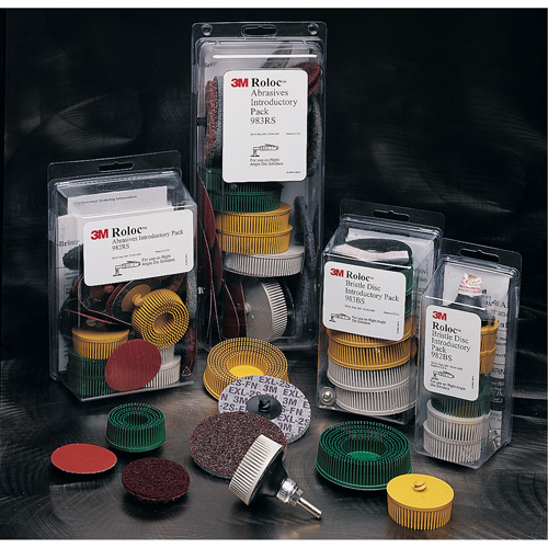 Scotch-Brite Roloc Bristle Disc Kit, Ceramic, 50, 80, 120 Grit, 2" Dia. Sidevic Inc.