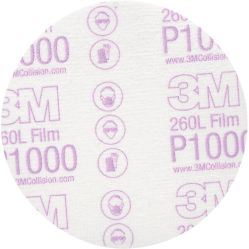 Hookit Finishing Film Disc, 5" Dia., P1000 Grit, Aluminum Oxide Sidevic Inc.