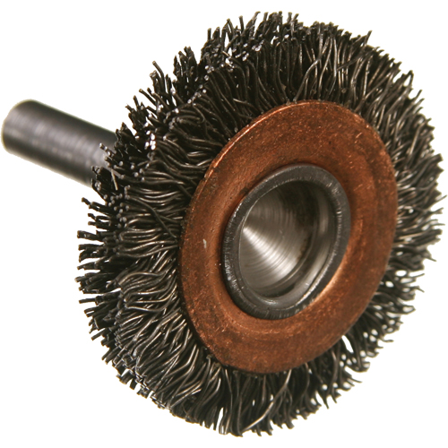 Circular Crimped Wire End Brushes, 1-1/2", 0.014" Fill, 1/4" Shank Sidevic Inc.