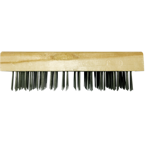 Brosses bloc de boucher &agrave; fils plats, Fil en acier plat, 5 x 10 rangs de fils, Longueur 7-5/8" Sidevic Inc.