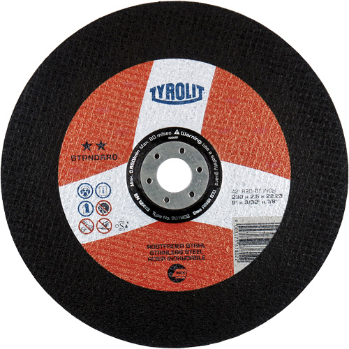Premium INOX Cutting Disc, 6" x 5/64", 7/8" Arbor, Type 27, Aluminum Oxide, 10200 RPM Sidevic Inc.