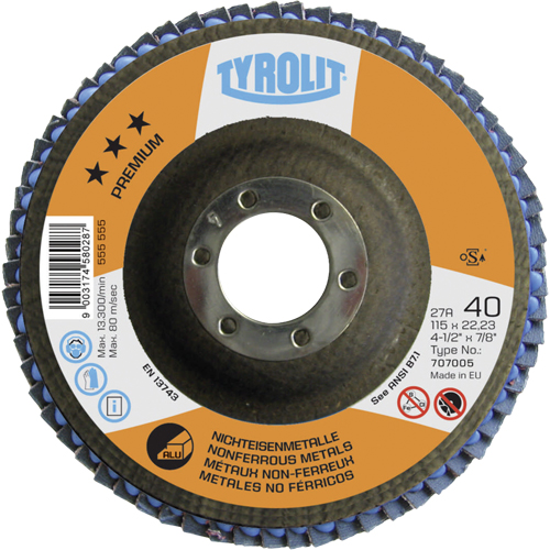 Flap Disc, 5" x 7/8", Type 29, 40 Grit, Ceramic Sidevic Inc.