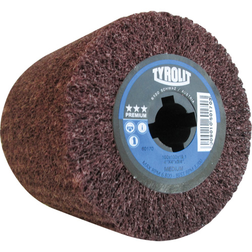 Pro-Line Surface Conditioning Drum, 4" Dia. x 4" W, 3/4" Arbor, Medium Grit, Aluminum Oxide Sidevic Inc.