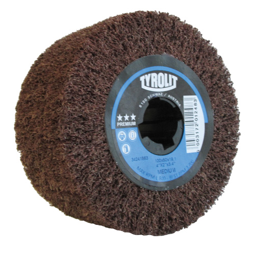 Pro-Line Surface Conditioning Drum, 4" Dia. x 2" W, 3/4" Arbor, Medium Grit, Aluminum Oxide Sidevic Inc.