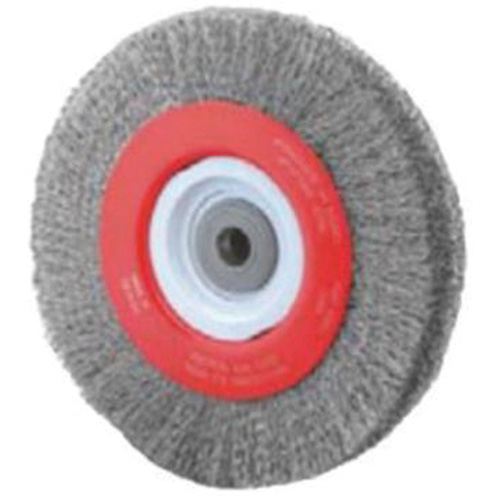 Crimped Bench Wheel, 8" Dia., 0.014" Fill, 1/2"-2 Arbor Sidevic Inc.