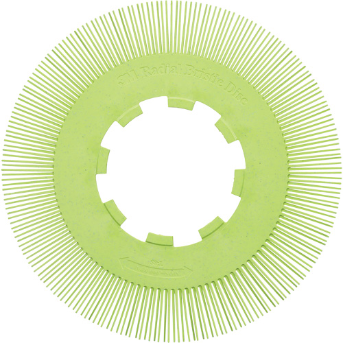 Brosse radiale en soies de pr&eacute;cision type S PN-RB sans adaptateur Scotch-Brite, C&eacute;ramique, Grain 50+, 8" dia. Sidevic Inc.