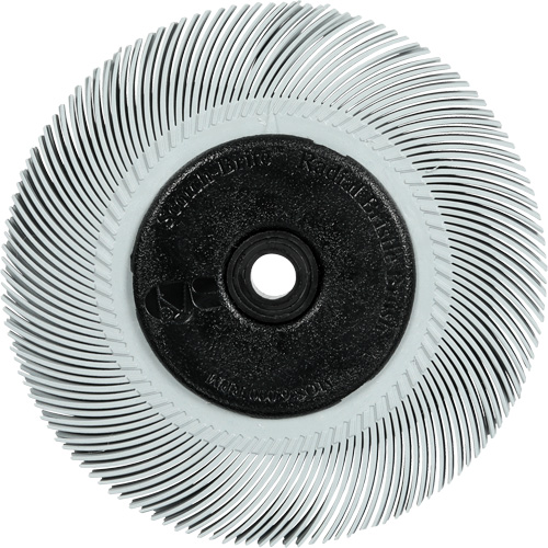 Brosse radiale en soies de pr&eacute;cision type C PN-RB avec rainure de clavette Scotch-Brite , C&eacute;ramique, Grain 120+, 6" dia. Sidevic Inc.