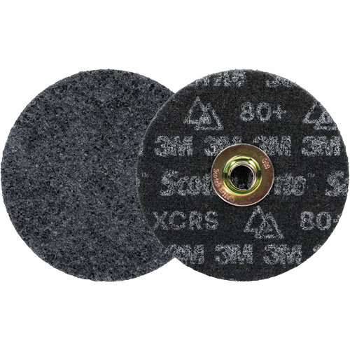 Meule &agrave; changement rapide Scotch-Brite &agrave; usage intensif pour le conditionnement de surface de pr&eacute;cision, HD- DN, 5" dia., Grain 80+, C&eacute;ramique Sidevic Inc.