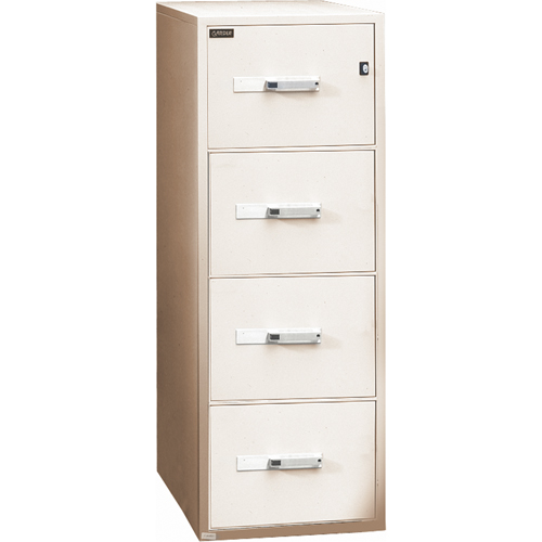 Fire Resistant Filing Cabinets, Steel, 4 Drawers, 19-3/4" W x 31" D x 54" H, Beige Sidevic Inc.