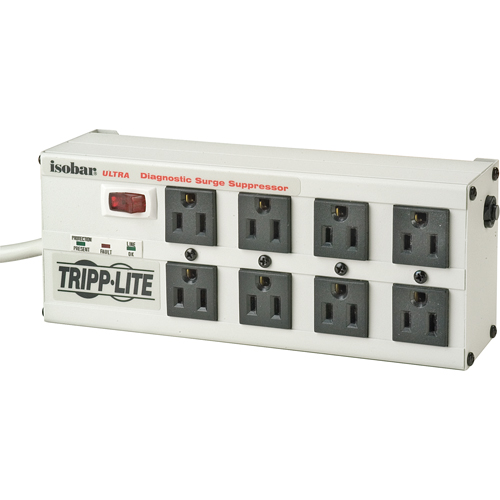 Isobar&reg; Premium Surge Suppressors, 8 Outlets, 3840 J, 1440 W, 12' Cord Sidevic Inc.