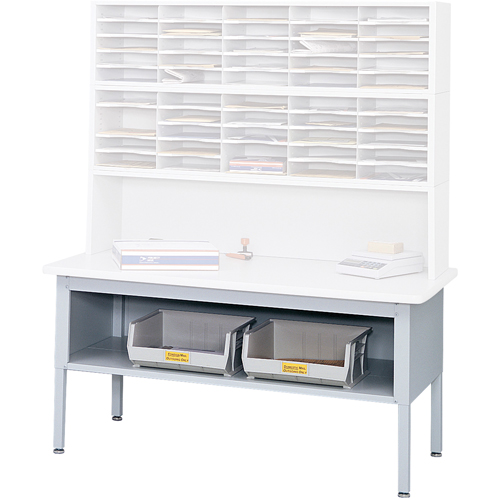 E-z Sort&reg; Mailroom Furniture-sorting Tables With Shelf-base Table With Shelf, 60" W x 28" D x 36" H, Laminate Sidevic Inc.