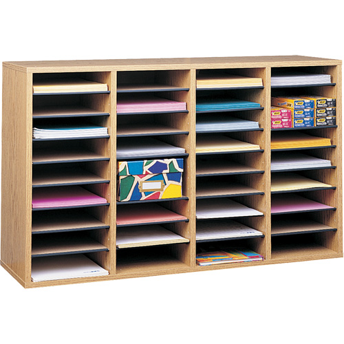 Casier &agrave; compartiments r&eacute;glable pour documentation, Stationnaire, 36 fentes, Bois, 39-1/4" la x 11-3/4" p x 24" h Sidevic Inc.