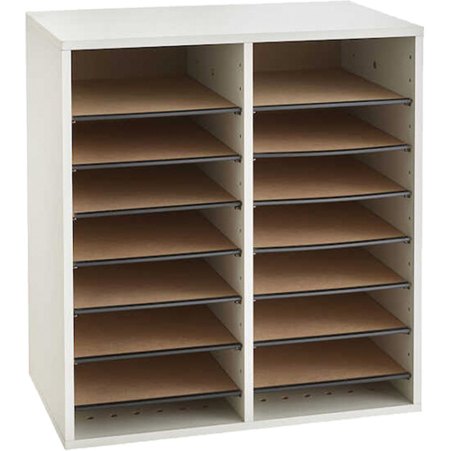 Casier &agrave; compartiments r&eacute;glable pour documentation, Stationnaire, 16 fentes, Bois, 19-1/2" la x 11-3/4" p x 21" h Sidevic Inc.