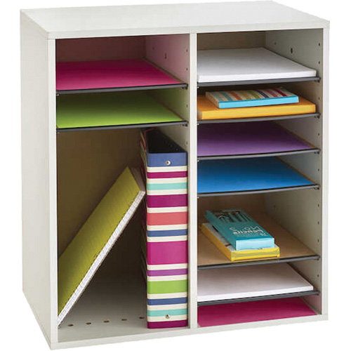 Casier &agrave; compartiments r&eacute;glable pour documentation, Stationnaire, 16 fentes, Bois, 19-1/2" la x 11-3/4" p x 21" h Sidevic Inc.